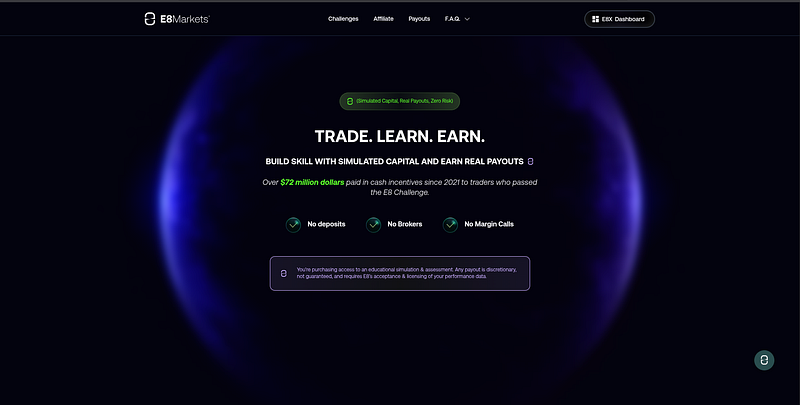 E8 Markets platform