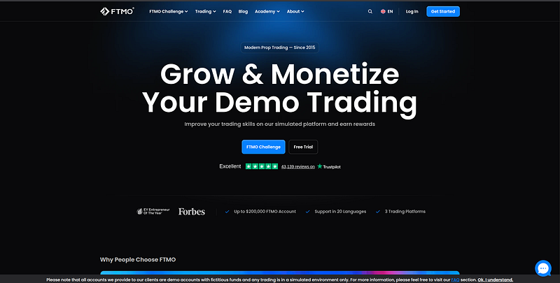 FTMO dashboard screenshot