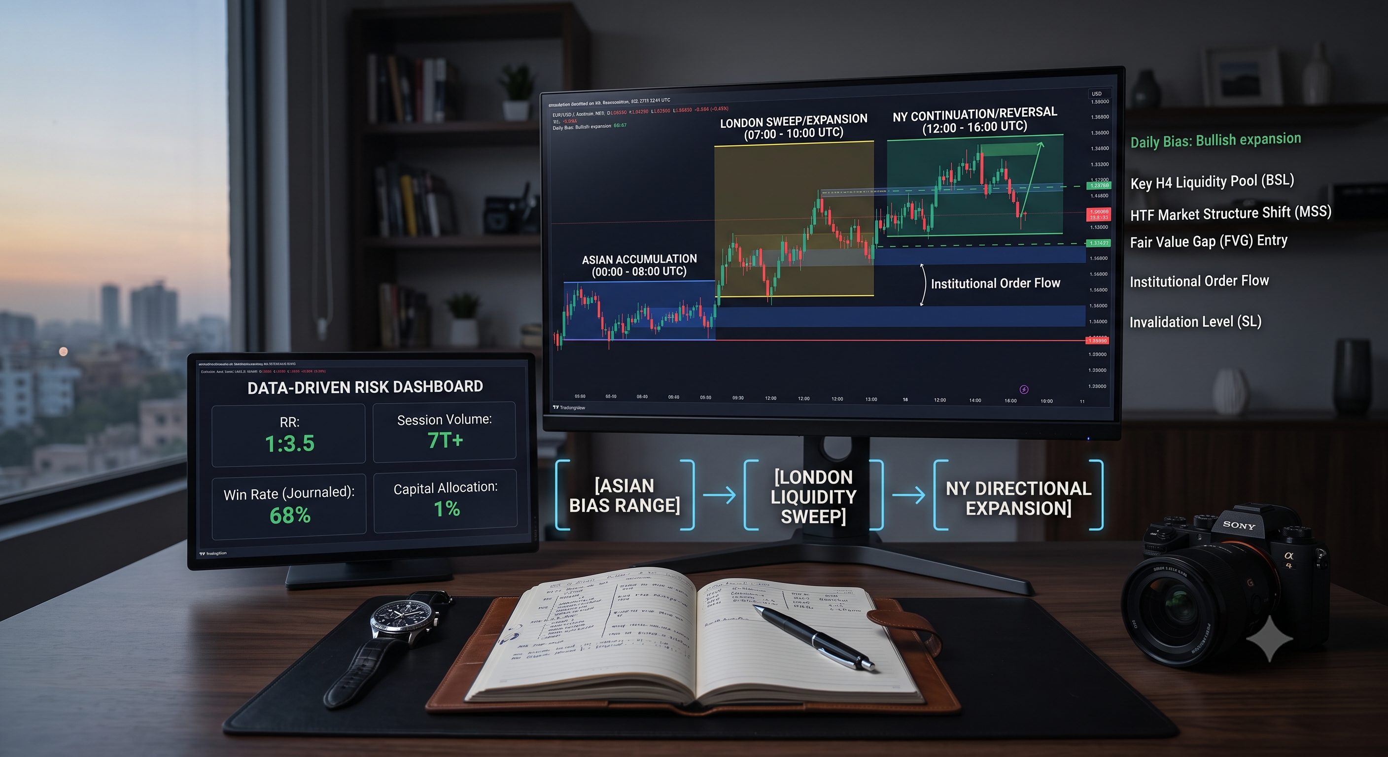 Intraday Forex Trading Journal: A Data-Driven Framework for Daily Market Bias & Execution