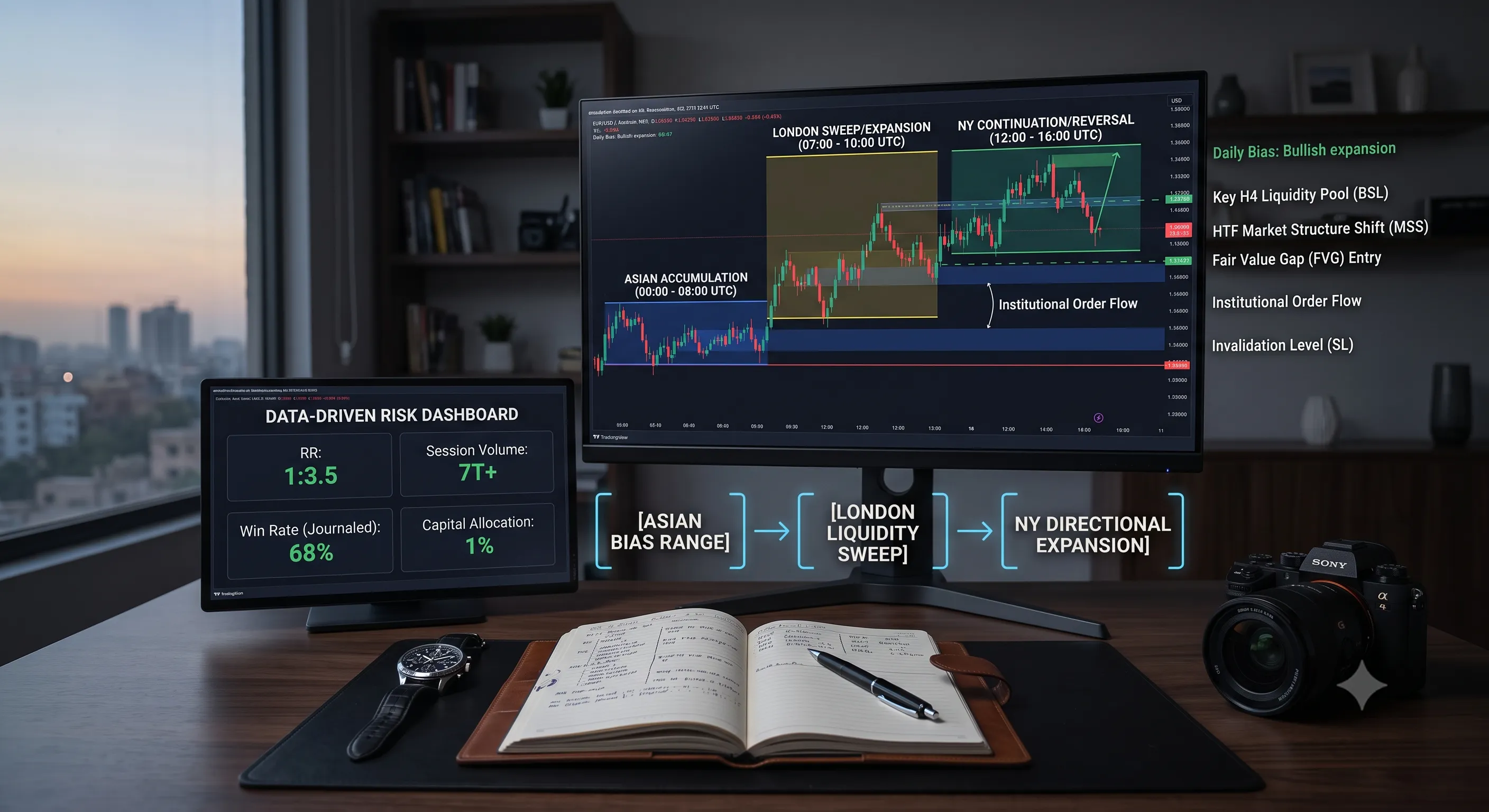 Intraday Forex Trading Journal: A Data-Driven Framework for Daily Market Bias & Execution